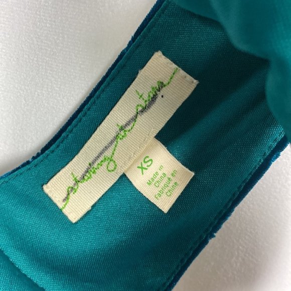 Anthropologie Blue Velvet Crop Top - Picture 6 of 8